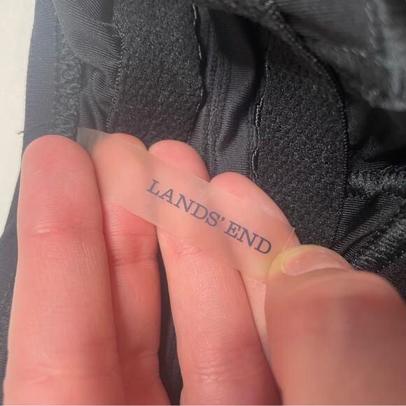 Lands end black textured bath suit top - Picture 3 of 7